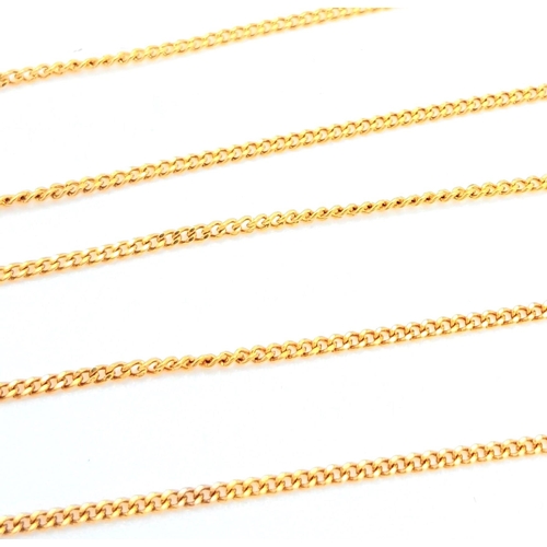 457 - A 9K Yellow Gold Disappearing Necklace. 42cm length. 1.32g weight.