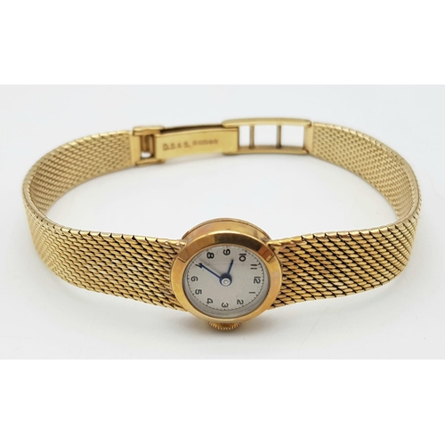 50 - A Wonderful Vintage 1960s DS and S (an official Rolex bracelet and case maker) Rolex 9K Gold Bracele... 