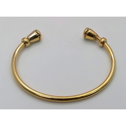 58 - Links of London Gold plated 925 silver bangle, weight 16g