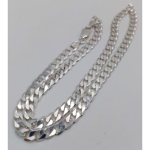 66 - A very good condition 925 silver curb chain necklace, weight 30.9g as new