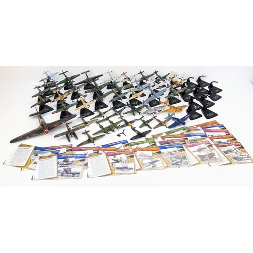 104 - A Collection of Battle of Britain Model Fighter Planes. Over thirty die-cast metal planes with stand... 