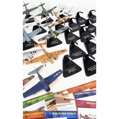 104 - A Collection of Battle of Britain Model Fighter Planes. Over thirty die-cast metal planes with stand... 