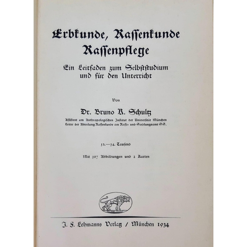 356 - 1934 Edition of the German Book Heredity, Racial Science, Racial Care. A Guide for self-study and te... 