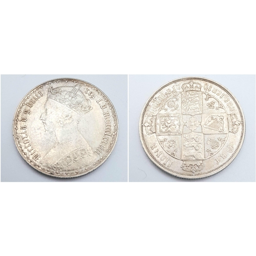 435 - An 1883 Queen Victoria Silver Florin Coin. Please see photos for conditions.