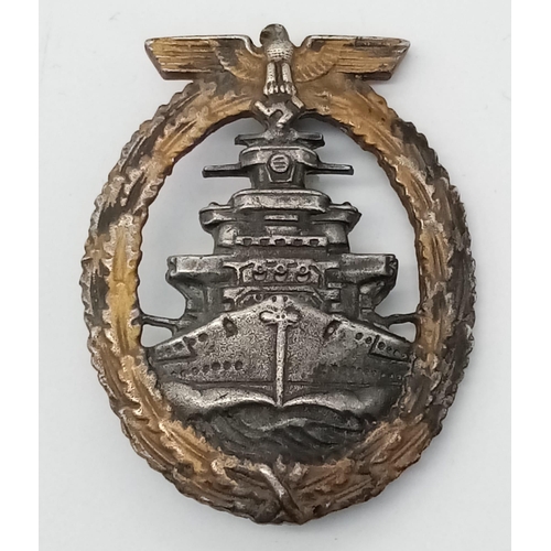 104 - WW2 German High Seas Badge. Awarded for service to the crews of the High Seas Fleet consisting mainl... 