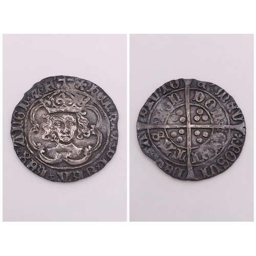 143 - A Henry VII (1485-1603) Silver Groat Hammered Coin. Please see photos for conditions. S2199.