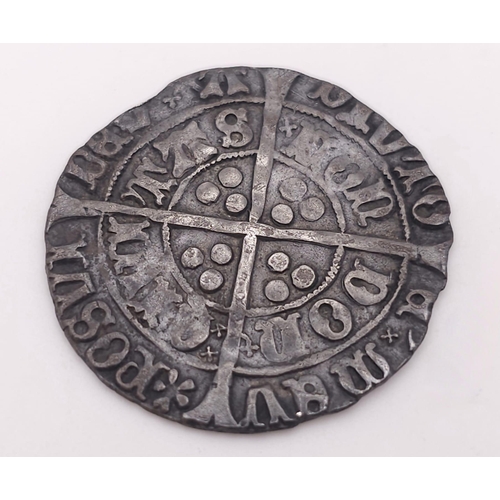 143 - A Henry VII (1485-1603) Silver Groat Hammered Coin. Please see photos for conditions. S2199.