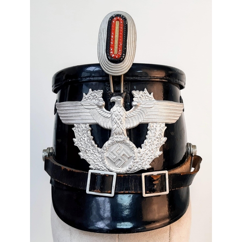 160 - WW2 German Stadt Polizei (Town Police) Kepi Hat.