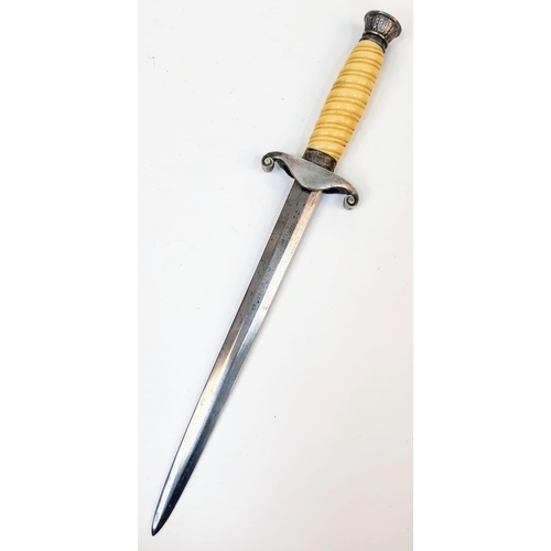 20 - 3rd Reich Heer (Army) Officers Dagger. Makers marked but partially removed from sharpening.