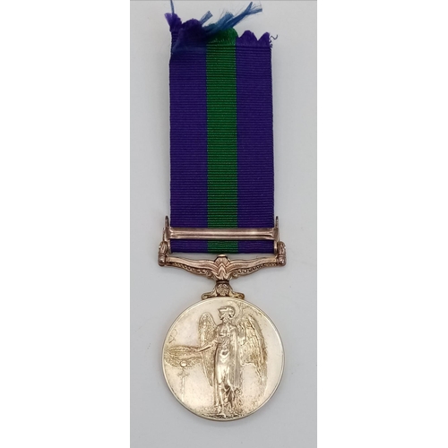 216 - 1918-1962 British General Service Medal with Canal Zone Bar. Awarded to: ACI A. Worsfold 2516441 R.A... 