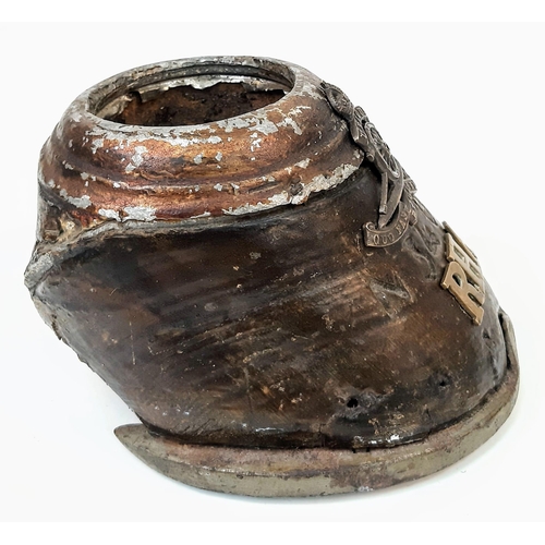 349 - WW1 Trench Art Horse Hoof from a Horse in the Royal Horse Artillery during the First World War. The ... 