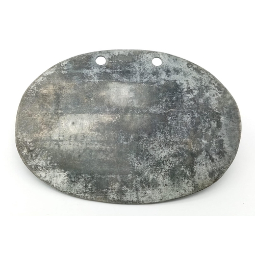 429 - WW1 Imperial German Dog Tag to a soldier who was with No 1 Machine Gun Company.