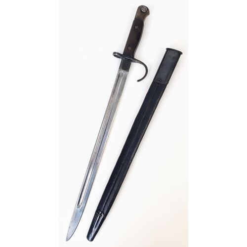 55 - 1912 Dated Hooked Quillion Bayonet. Maker: Sanderson. Unit Marked 2.R.H.