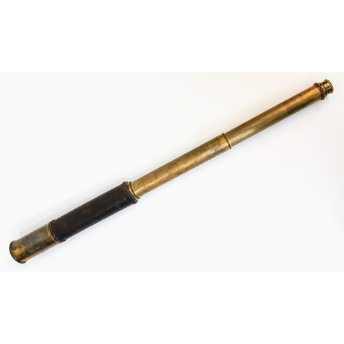 153 - Boer War Period 2 Draw Telescope. Markings of the 1st Volunteer Battalion of the Royal Warwickshire ... 