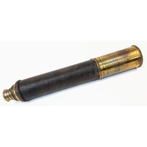 153 - Boer War Period 2 Draw Telescope. Markings of the 1st Volunteer Battalion of the Royal Warwickshire ... 