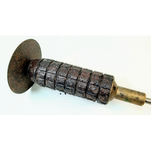 202 - INERT WW1 Imperial German 1915 Model Rifle Fragmentation Grenade with Brass Fuze and Range Limiter. ... 