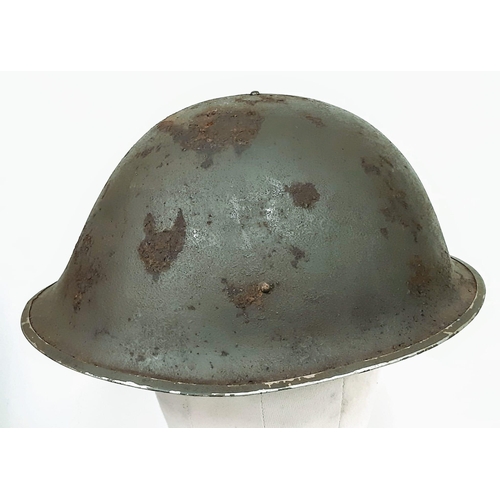 139 - WW2 British 44 Pattern “Turtle” D-Day Helmet and liner, with insignia of the Royal Artillery.