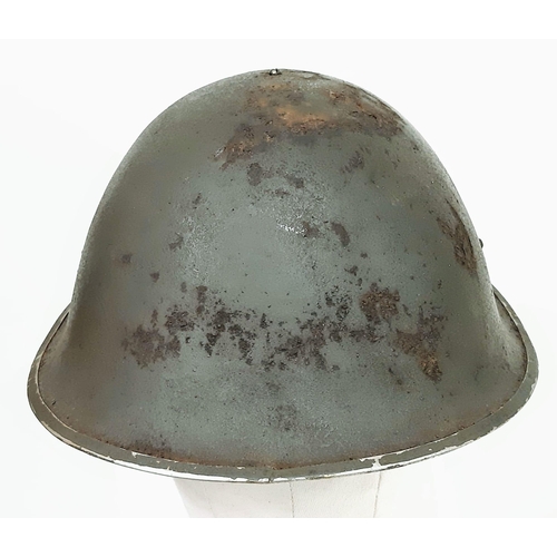 139 - WW2 British 44 Pattern “Turtle” D-Day Helmet and liner, with insignia of the Royal Artillery.