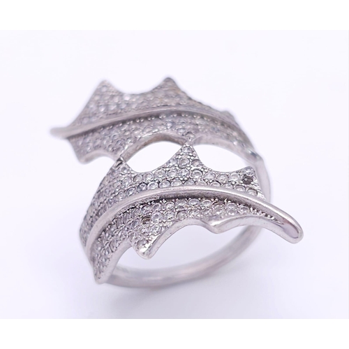 575 - Three Different Style Fancy Sterling Silver Rings - 2 x P, 1 x N. 21.2g total weight. Ref: 016551. O... 