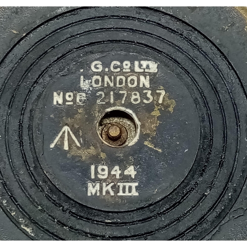 763 - WW2 British Officers Compass Dated 1944 (D-Day). Maker: G.Co Ltd London.