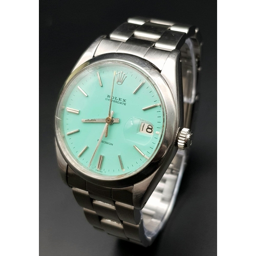 165 - A Vintage Rolex Oysterdate Precision Mid-Size Watch. Stainless steel bracelet and case - 35mm. Baby ... 