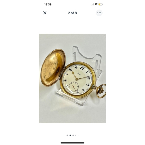 352 - Vintage gents full hunter pocket watch ( working )