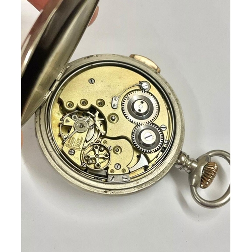 380 - Vintage quarter repeater pocket watch , chimes , good balance . Sold as found