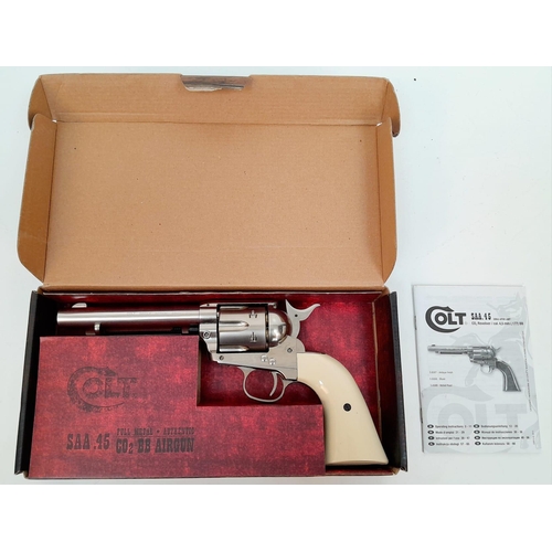 409 - A Colt SAA.45 CO2 .177 Revolver. Complete with Box and Manual. Shoots .177 Metal BB’s. UK MAINLAND S... 