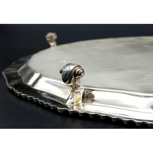 65 - A Beautiful Sterling Silver Salver in a Fitted Presentation Case. Hallmarks for Sheffield 1996. 950g... 