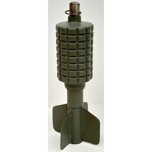 658 - INERT WW1 German Museum Quality Restored Granatenwerfer Spigot Mortar Round. UK Mainland Sales Only.