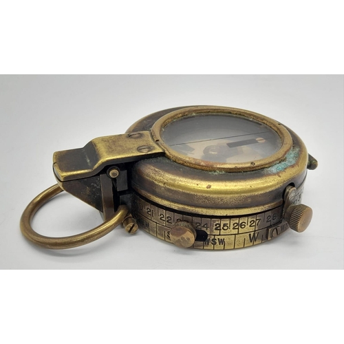 756 - WW1 British Officers Compass Dated 1914. Maker: Short & Mason Ltd.