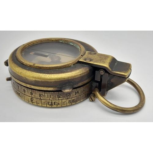 756 - WW1 British Officers Compass Dated 1914. Maker: Short & Mason Ltd.