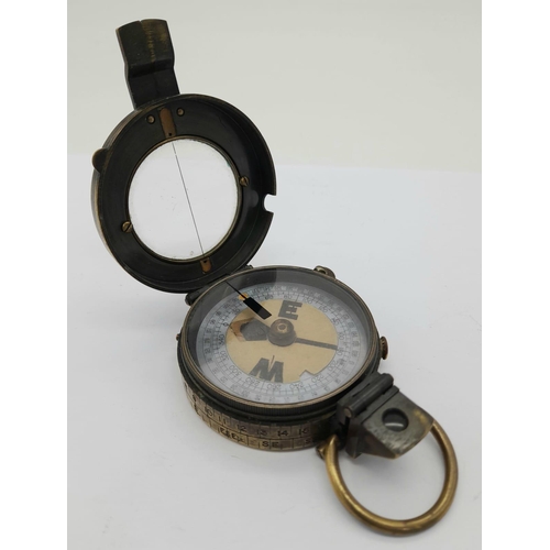 756 - WW1 British Officers Compass Dated 1914. Maker: Short & Mason Ltd.