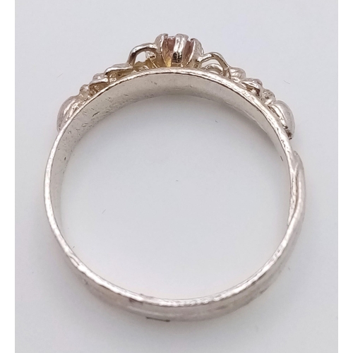 1192 - An ALEX MONROE sterling silver and stone set ring, size: L, weight: 1.8 g.