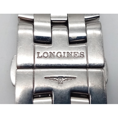 1135 - A Longine Stainless Steel Gents Watch Bracelet. 17cm length. 21mm end width.