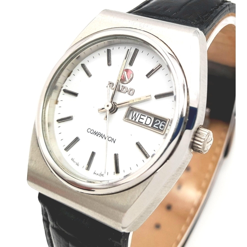 281 - An Automatic Rado Companion ‘Water Sealed’ Day-Date
Watch. 36mm Including Crown. Full Working Order