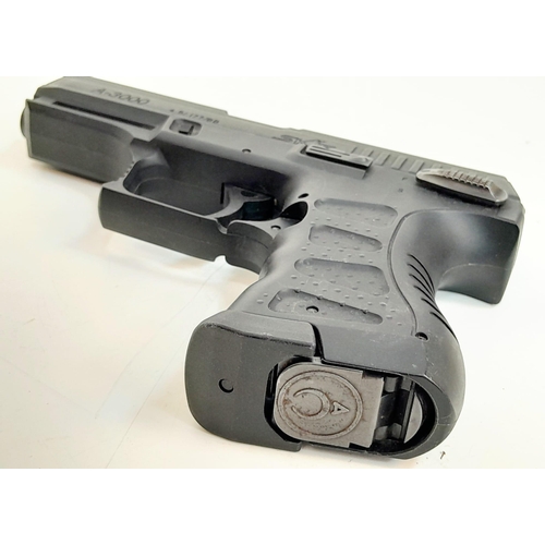 512 - A Russian Skif Model A-3000 CO2 Powered .177 Air Pistol. 28 Round Magazine. Full Working Order. Come... 