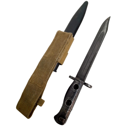 623 - Cold War Period British L1-A3 SLR Bayonet & Frog. Dated 1965.