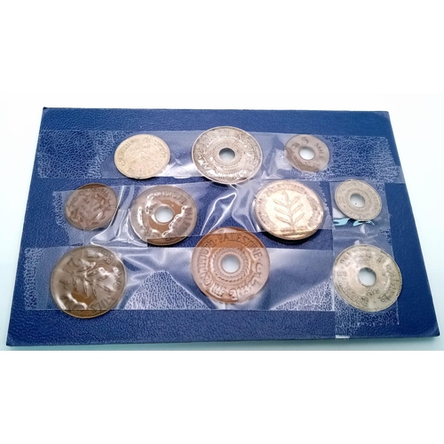 722 - A Palestine - British Mandate Coin Set. 10 coins in total.