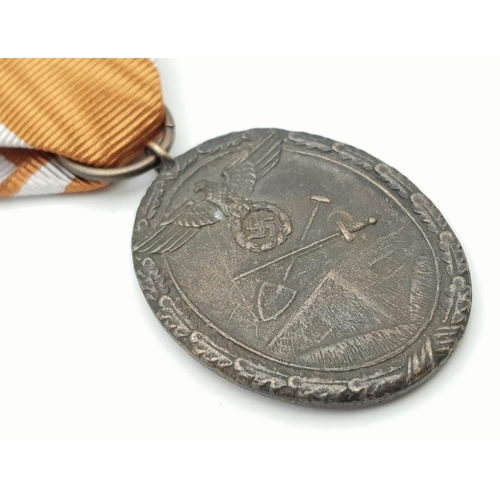 925 - WW2 German West Wall Medal Awarded to those who had built or served on the Siegfried Line.