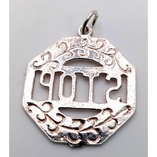 987 - STERLING SILVER, ENGRAVED 