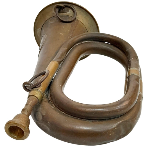 602 - WW1 Imperial German Infantry Bugle. A nice example with a couple of “been there” dents here and ther... 