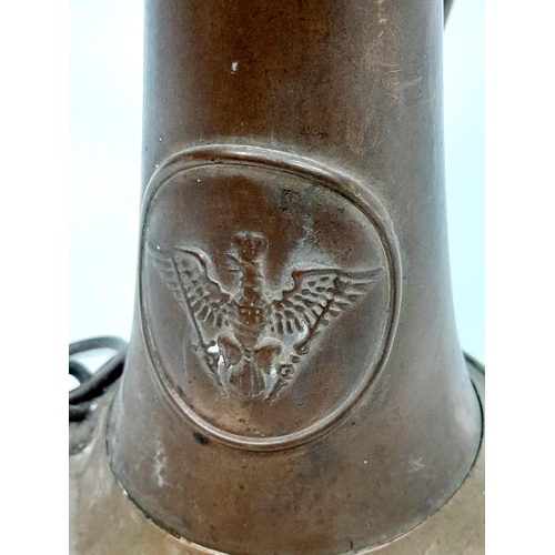 602 - WW1 Imperial German Infantry Bugle. A nice example with a couple of “been there” dents here and ther... 