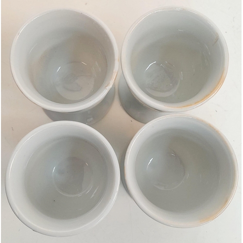 731 - 4 x German Kriegsmarine China Egg Cups Dated 1941.