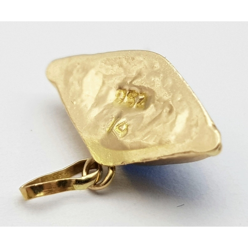 453 - 9K YELLOW GOLD EVEIL EYE CHARM 0.4G