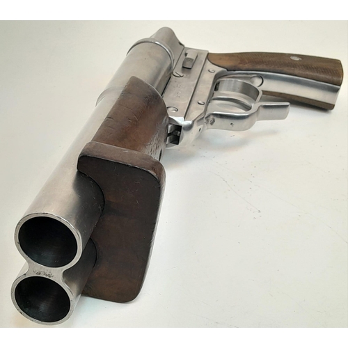 69 - An Impressive Rare WW2 Kriegsmarine Double Barrel Flare Pistol! This 27mm calibre gun was produced f... 