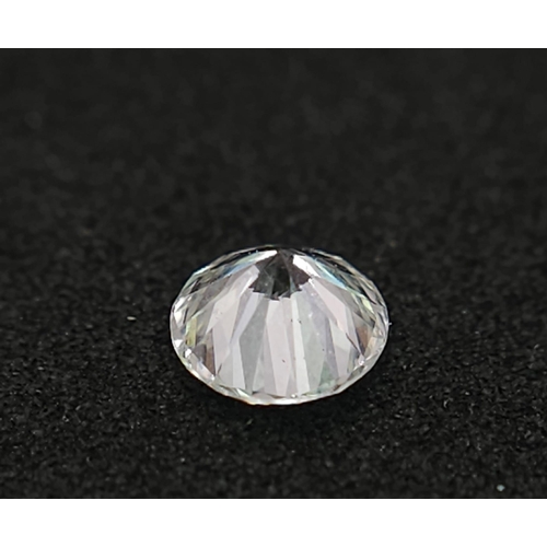 704 - A ROUND BRILLIANT CUT DIAMOND .43ct VS2 COLOUR F , WITH CERTIFICATE .