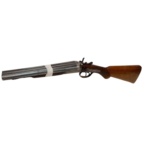 730 - A Deactivated 12 Bore Side by Side Sawn-Off Shotgun. This Belgium made gun has 11 inch barrels. Come... 