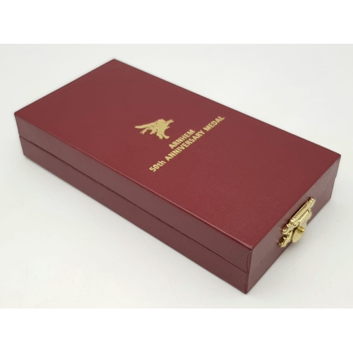 739 - A Presentation Boxed, 50th Anniversary Arnhem Medal.
Medal comes boxed in its Spink & Son, London Pr... 