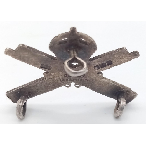 814 - WW1 1918 Hallmarked Machine Gun Corps Badge.